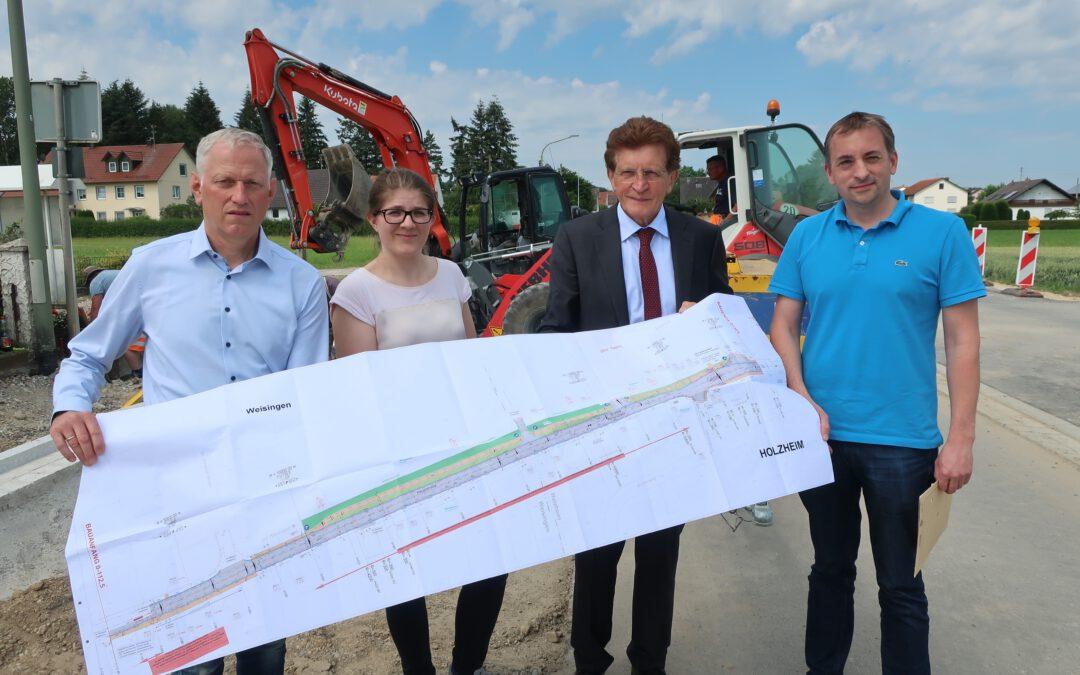 376.000 Euro vom Freistaat für Ortsdurchfahrt Holzheim-Weisingen